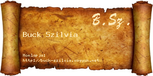 Buck Szilvia névjegykártya