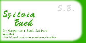 szilvia buck business card